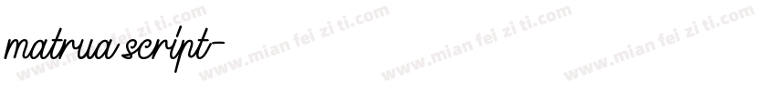 matrua script字体转换